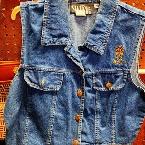 Switch Women's Western Vest Blue Jean